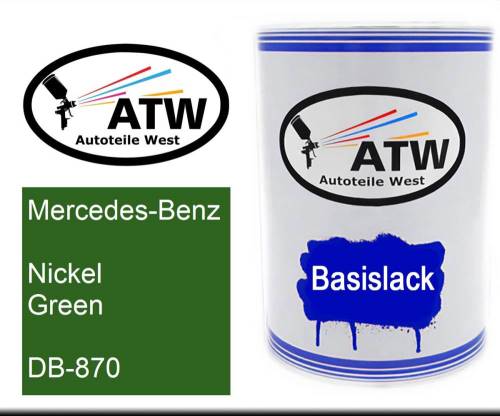 Mercedes-Benz, Nickel Green, DB-870: 500ml Lackdose, von ATW Autoteile West.